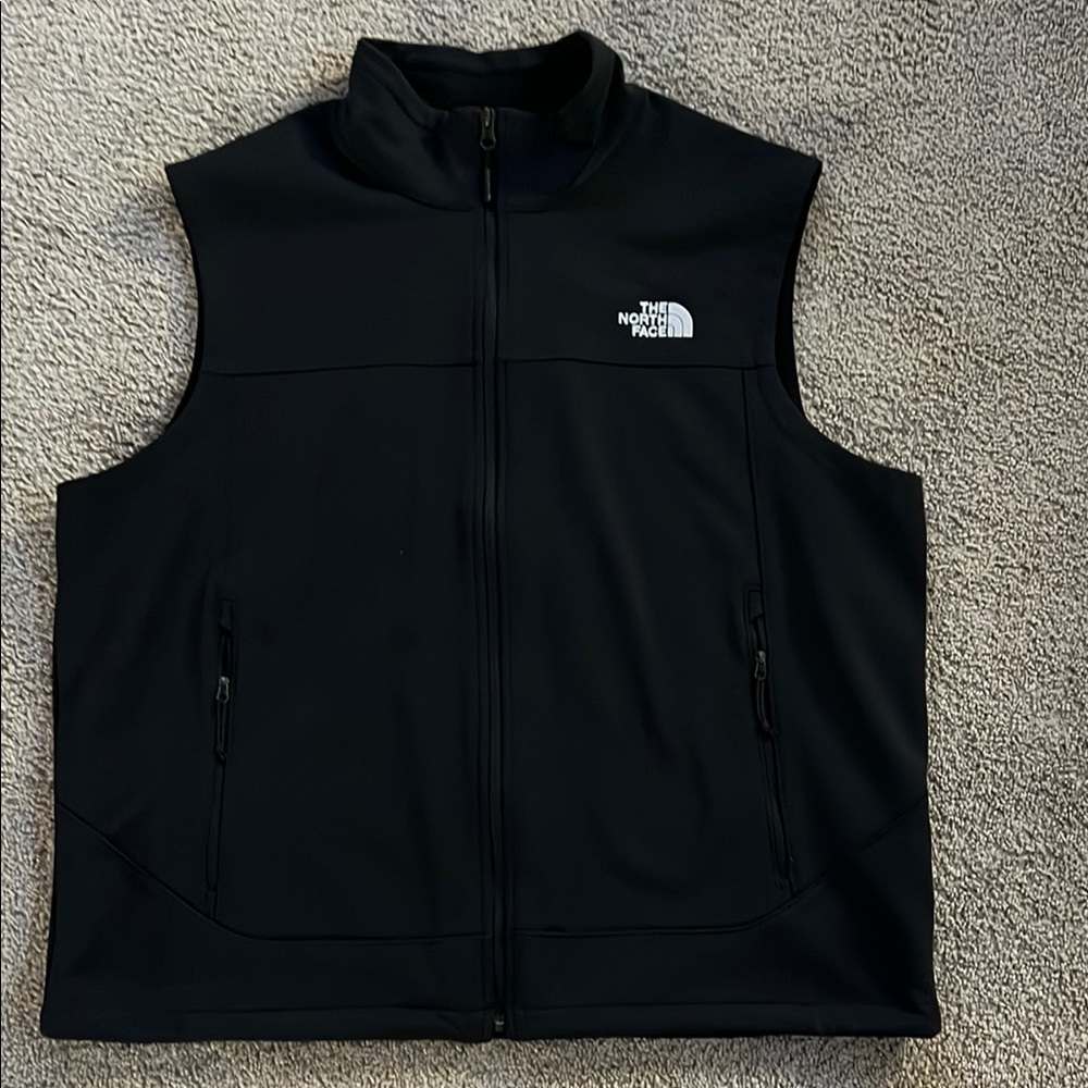 The North Face Black Insulated Vest with High Collar